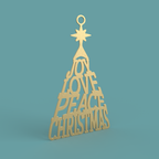 Joy Love Peace Christmas Tree