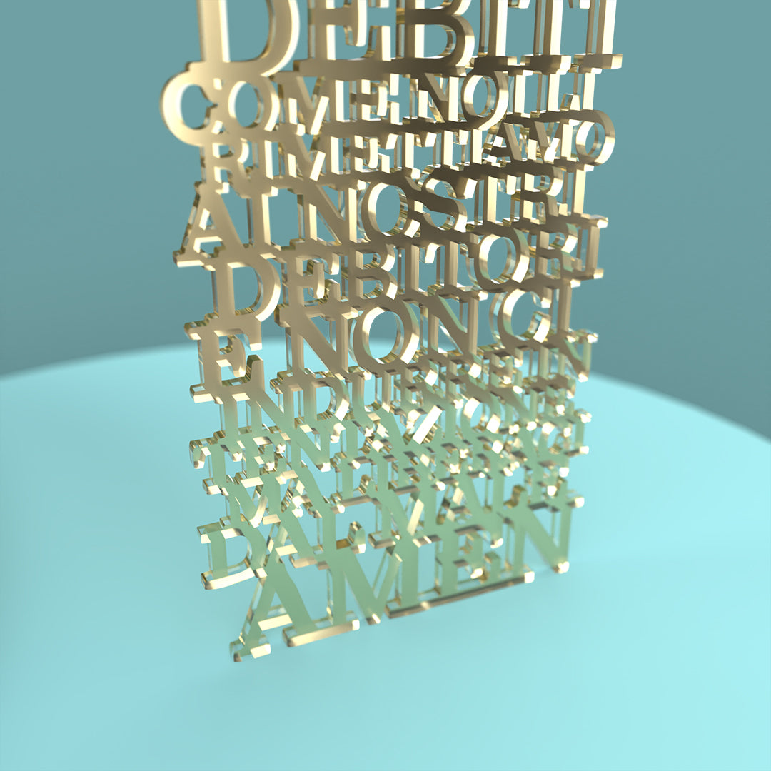 Padre Nostro Croce (Italian Lord's Prayer Cross)