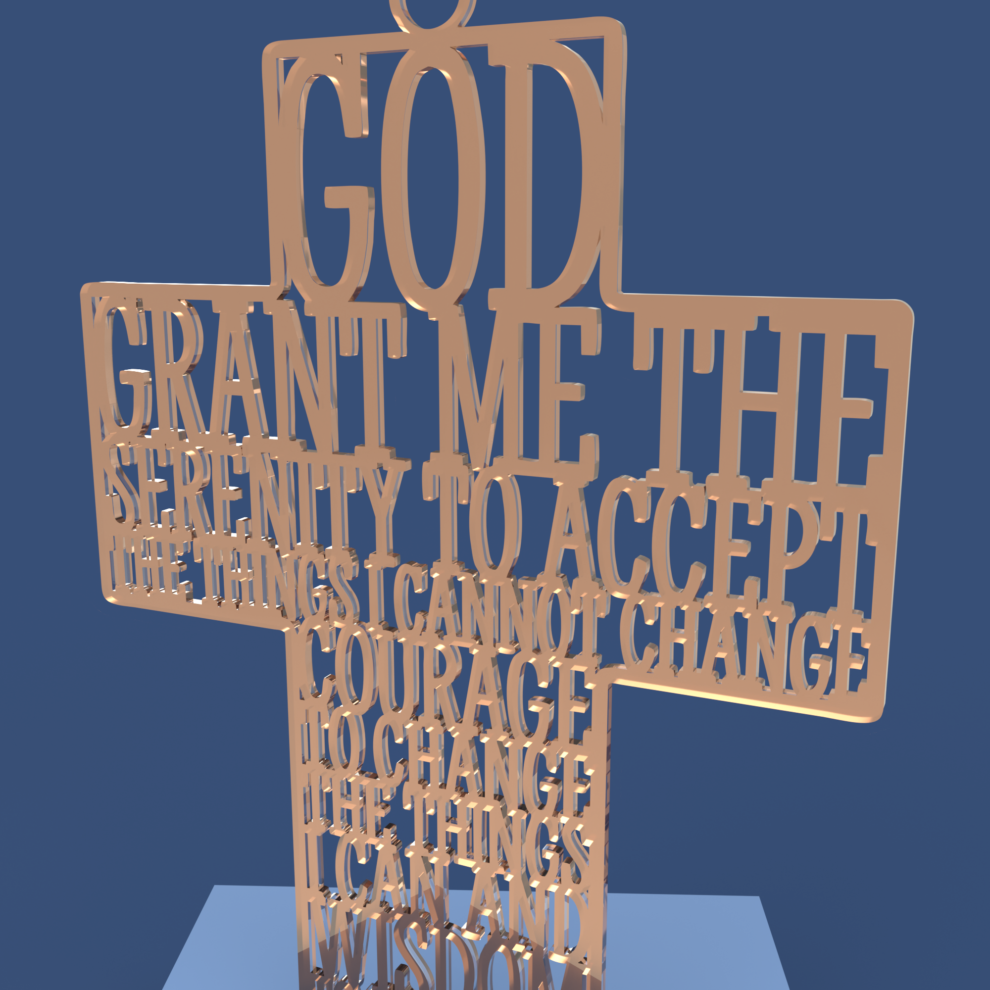 Serenity Prayer Cross