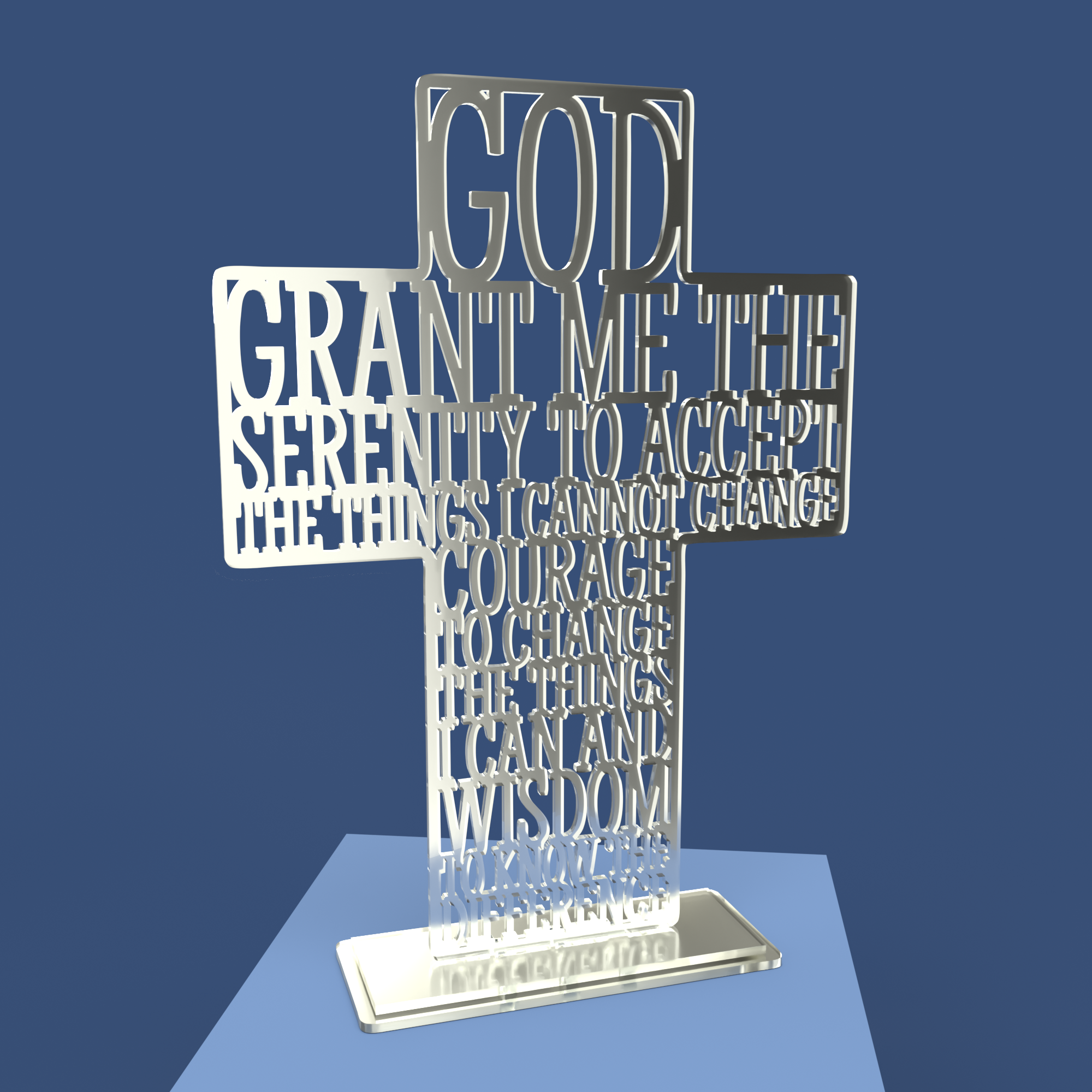 Serenity Prayer Cross