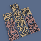 Christian Love Coasters -Laser Cut File - The X Laser Files