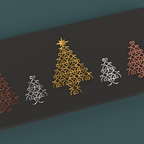Christmas Trees 3 Piece Set