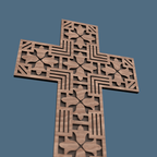 Floral Geometric Layered Cross