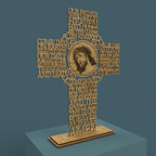 Lord's Prayer (Our Father) Picture Cross Extended Version