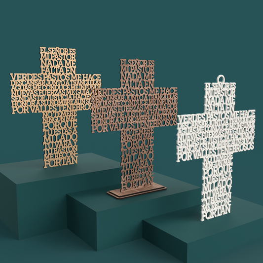 Cruz Salmo 23-1:4 "El Señor es mi pastor"