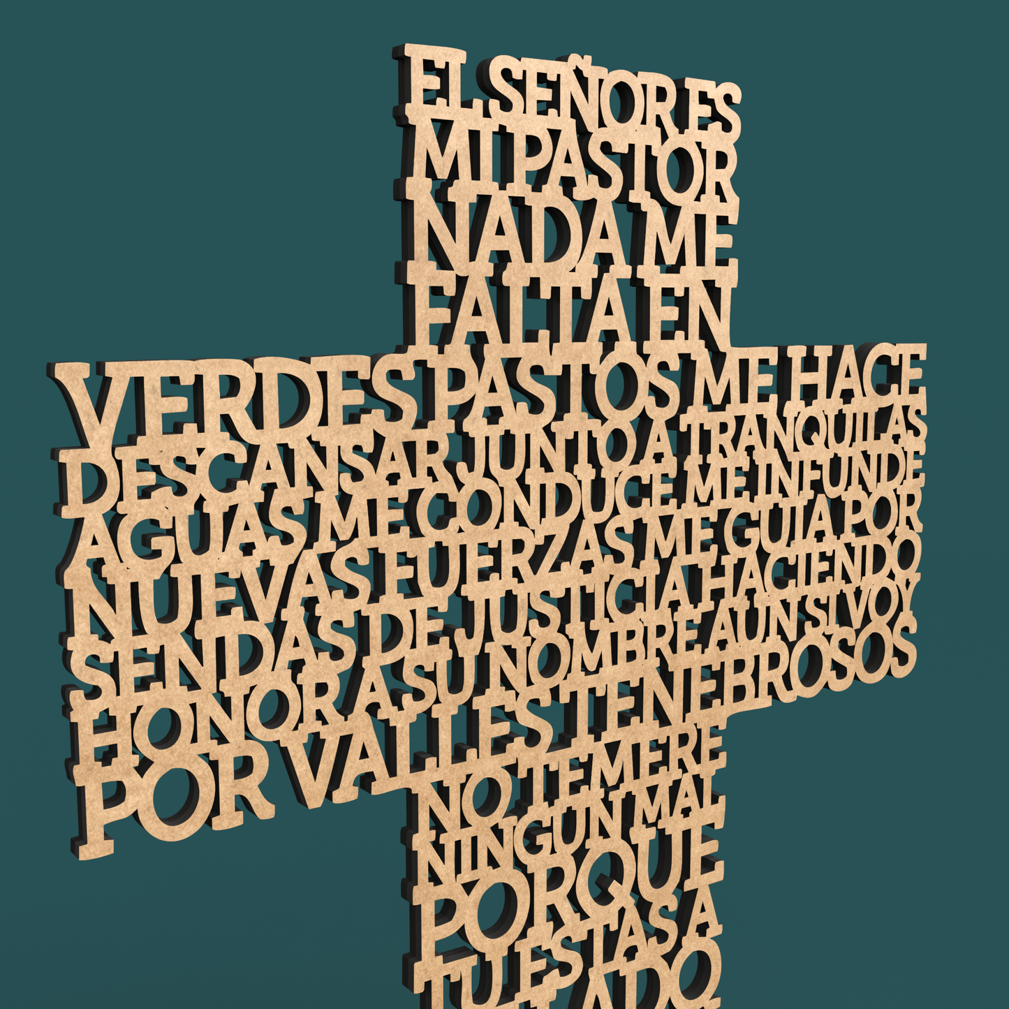 Cruz Salmo 23-1:4 "El Señor es mi pastor"