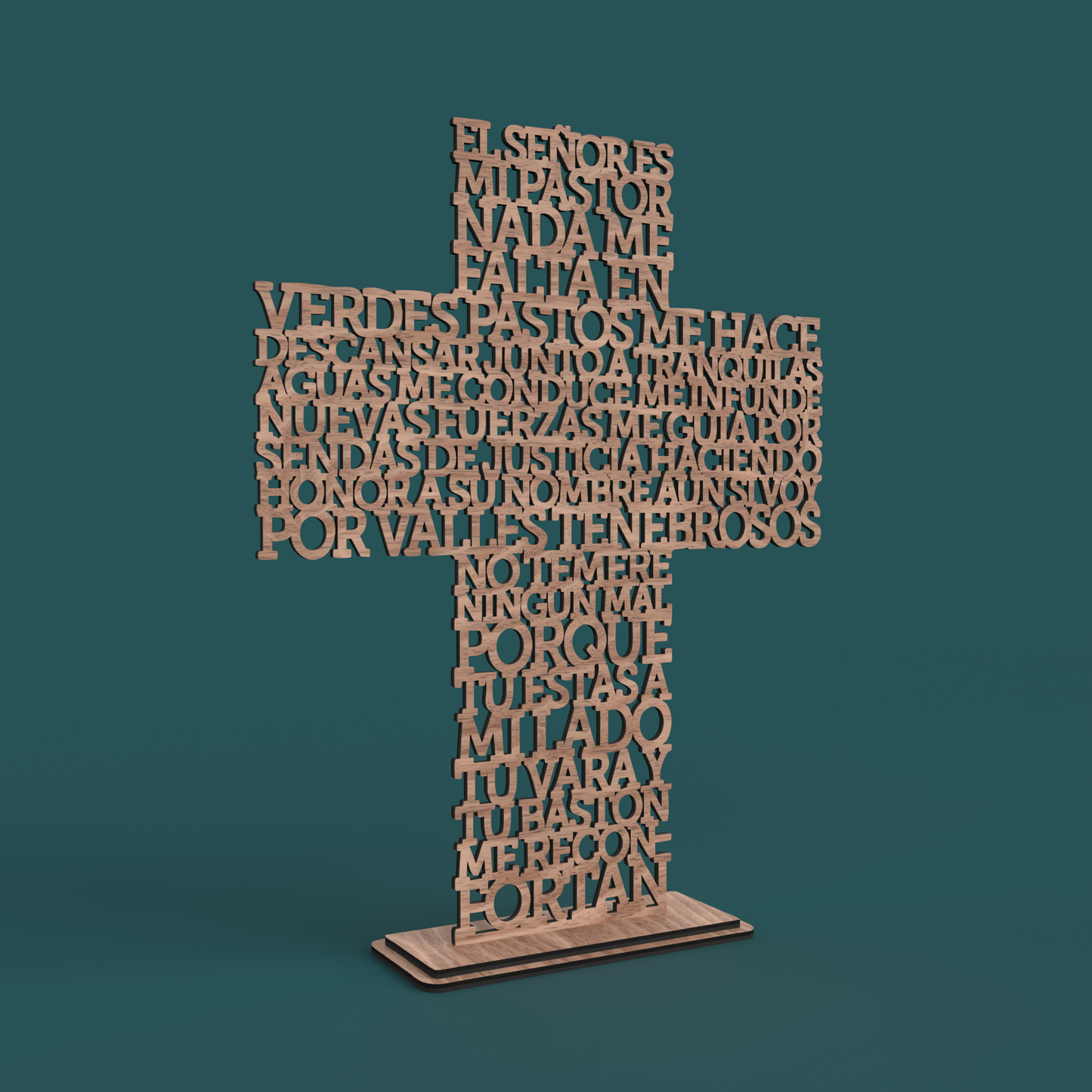 Cruz Salmo 23-1:4 "El Señor es mi pastor"