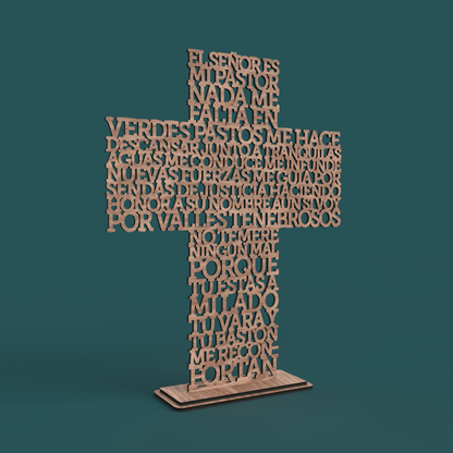 Cruz Salmo 23-1:4 "El Señor es mi pastor"