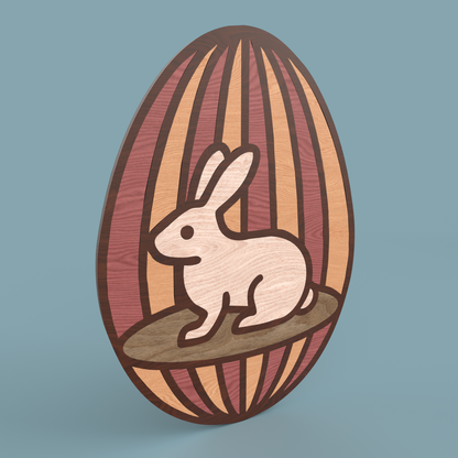 Easter Egg Bunny -Laser Cut File - The X Laser Files