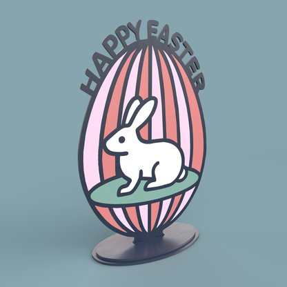 Easter Egg Bunny -Laser Cut File - The X Laser Files