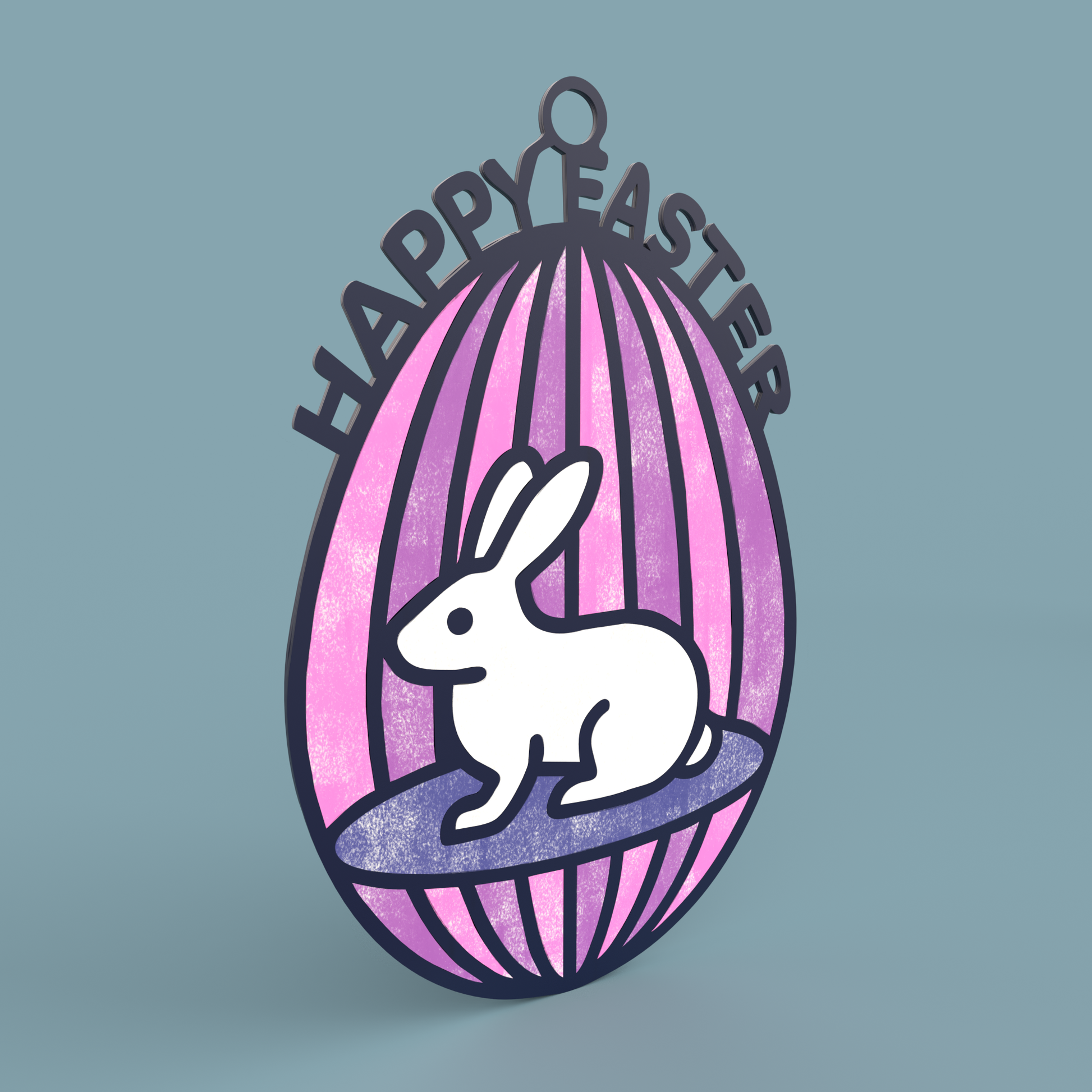 Easter Egg Bunny -Laser Cut File - The X Laser Files
