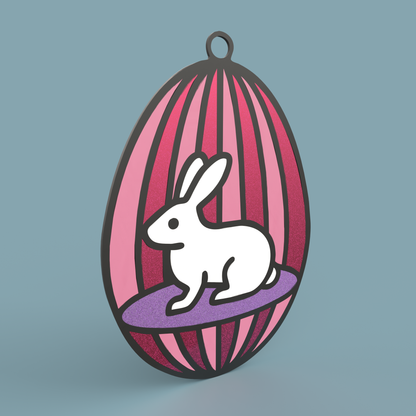 Easter Egg Bunny -Laser Cut File - The X Laser Files