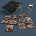 Graduation Coasters -Laser Cut File - The X Laser Files