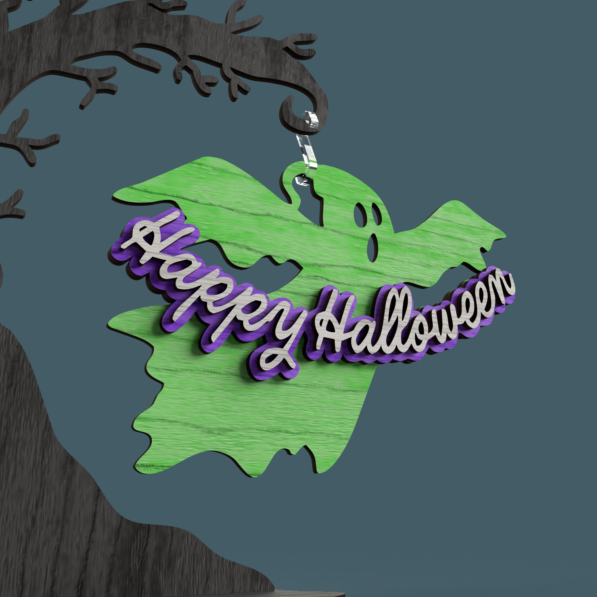 Happy Halloween Hanging Ghost