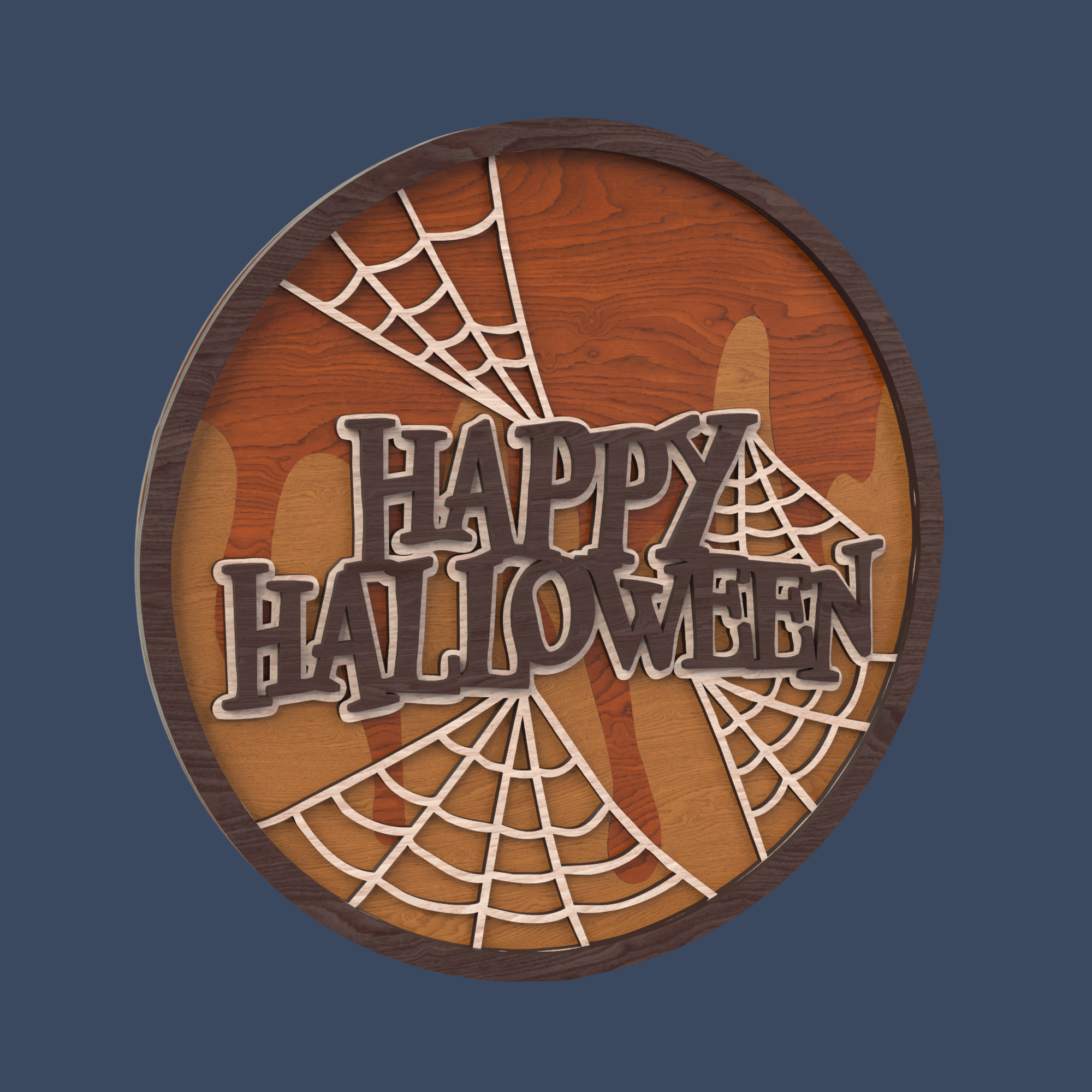 Happy Halloween Multilayer Round Sign