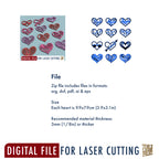 Valentine Hearts 12 Set