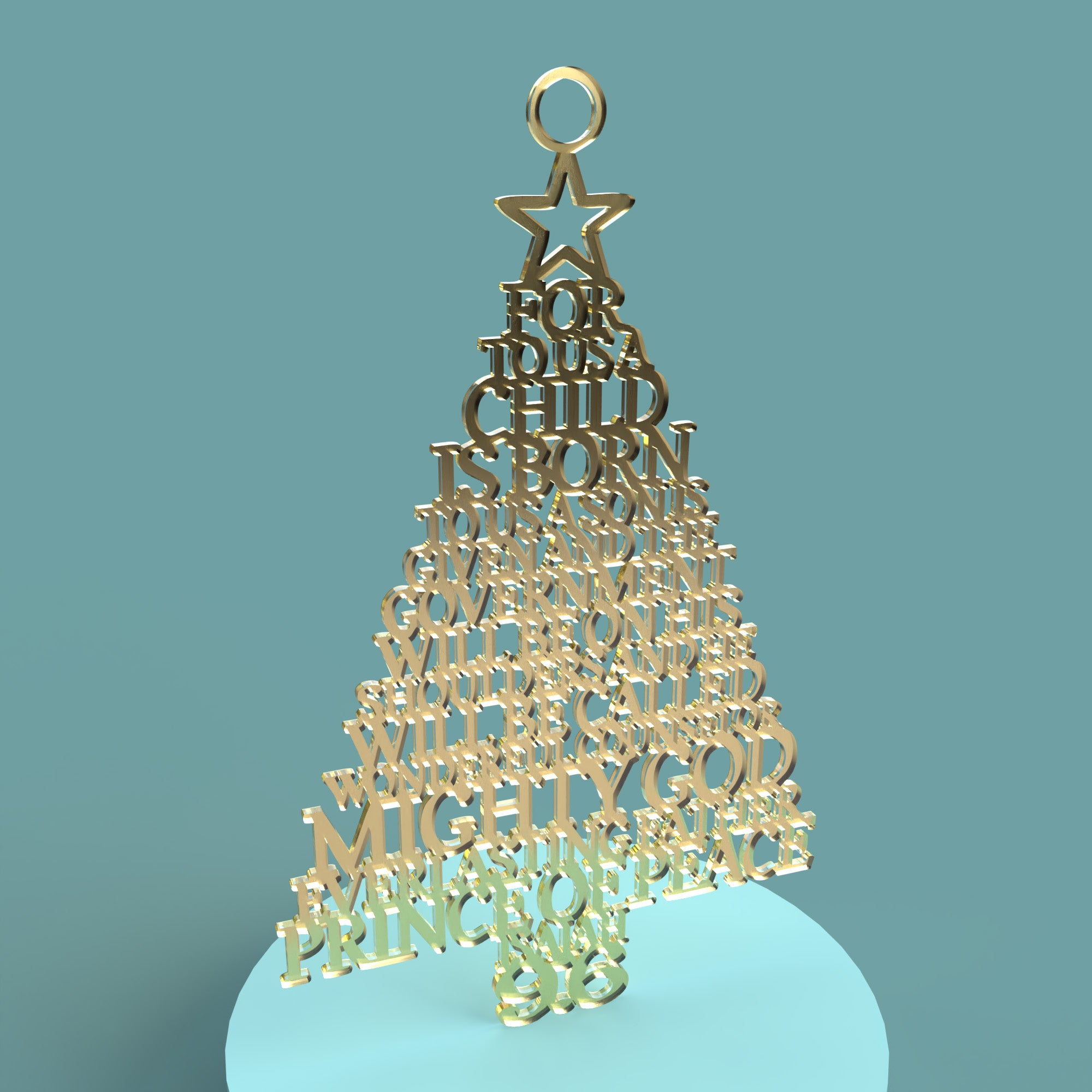 Isaiah 9:6 Christmas Tree