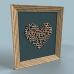 John 3:16 Heart -Laser Cut File - The X Laser Files