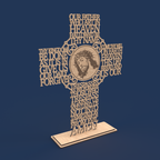Lord's Prayer (Our Father) Picture Cross Traditional Version