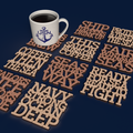 US Navy Coasters -Laser Cut File - The X Laser Files