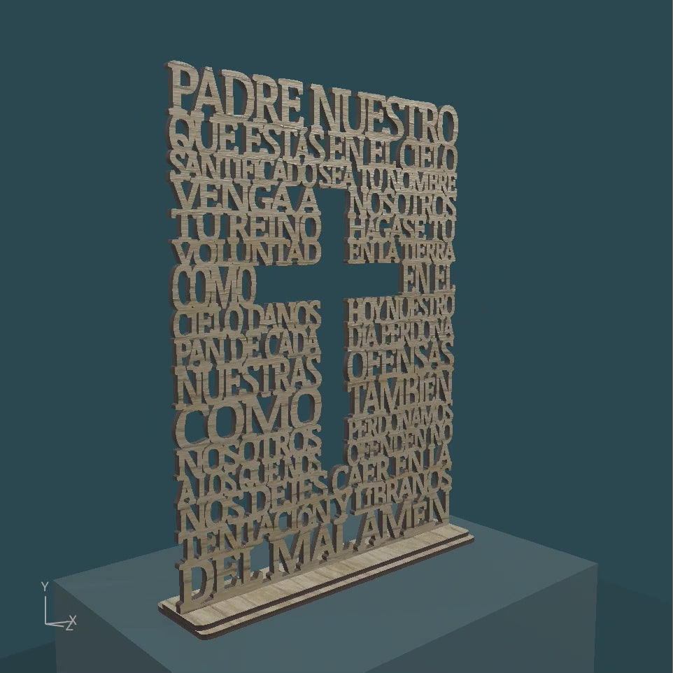 Padre Nuestro Square with Cross