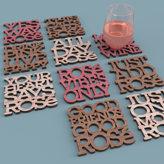 Rosé Wine Coasters