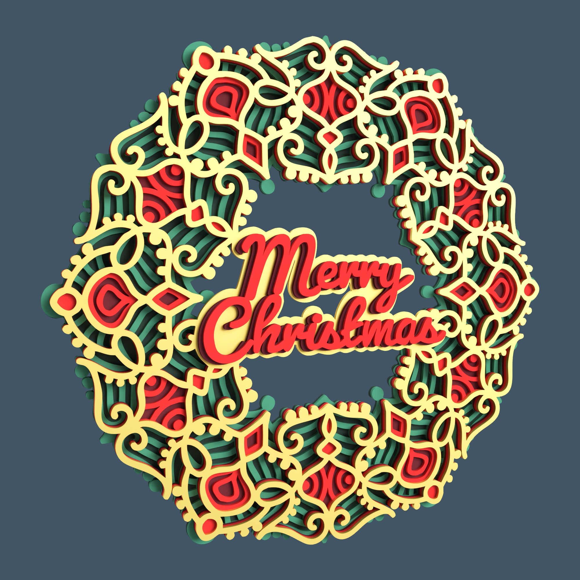 Multilayer Christmas Wreath