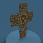 Lord's Prayer (Our Father) Picture Cross Coptic Orthodox Version