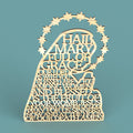 Hail Mary Virgin Modern Version -Laser Cut File - The X Laser Files
