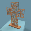 John 3:16 For God so loved the world Cross -Laser Cut File - The X Laser Files