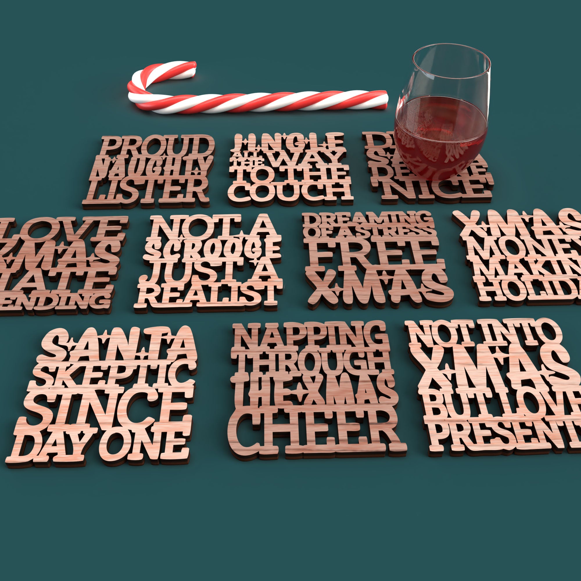 Anti Xmas Coasters