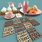 Brunch Coasters -Laser Cut File - The X Laser Files