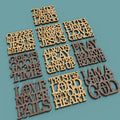 Christian Coasters -Laser Cut File - The X Laser Files