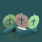 Lord's Prayer (Our Father) Circle with Cross (King James Version) -Laser Cut File - The X Laser Files