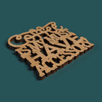 Coffee coasters with quotes