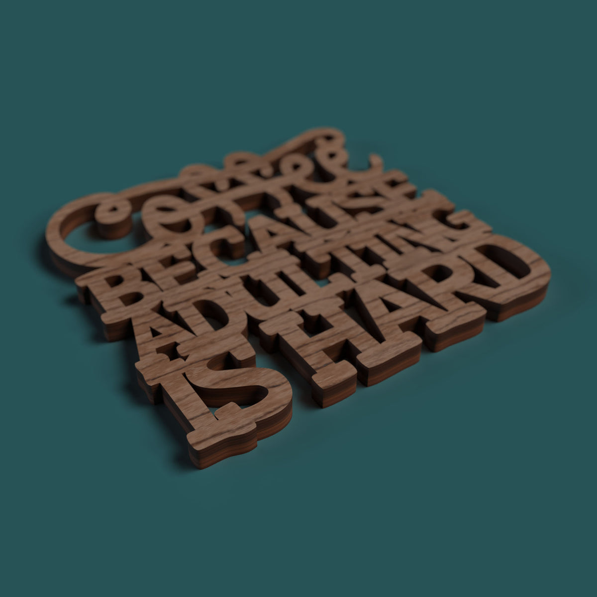 Coffee coasters with quotes