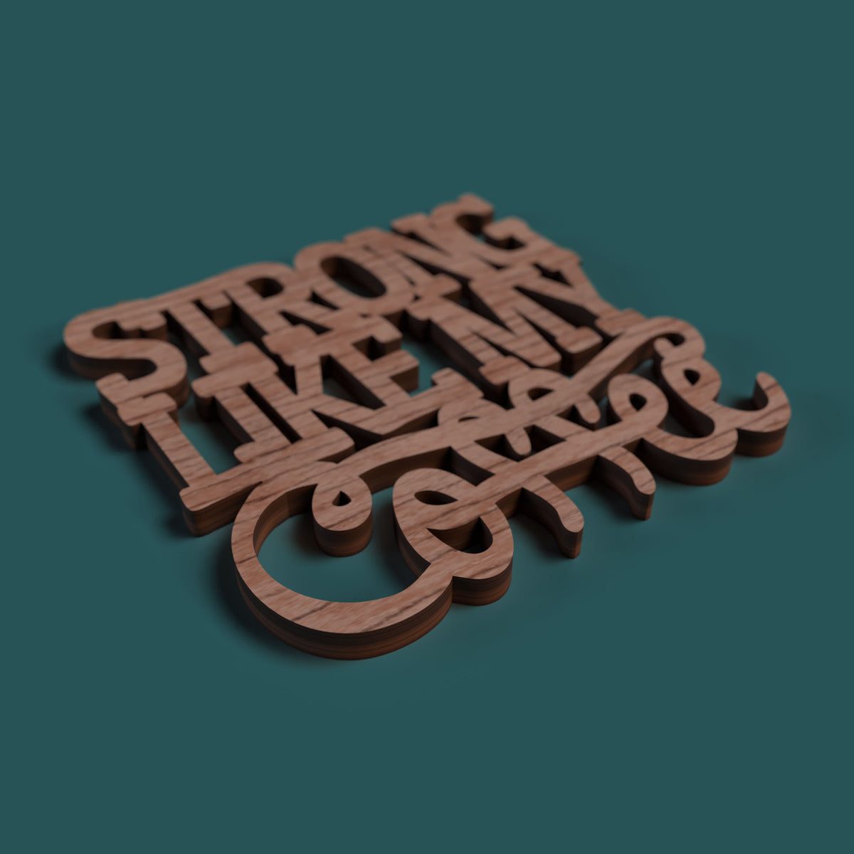 Coffee coasters with quotes