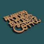 Coffee coasters with quotes