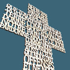 Lord's Prayer Cross in French (Croix Notre Pere) Catholic Version