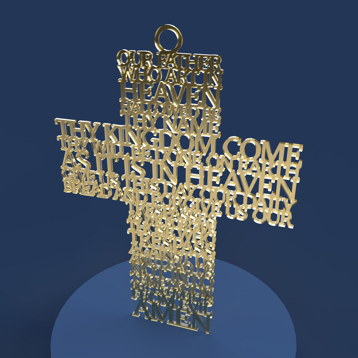 Lord's Prayer (Our Father) Cross Traditional Version