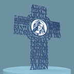 Italian Hail Mary Prayer Picture Cross (Ave O Maria Croce)