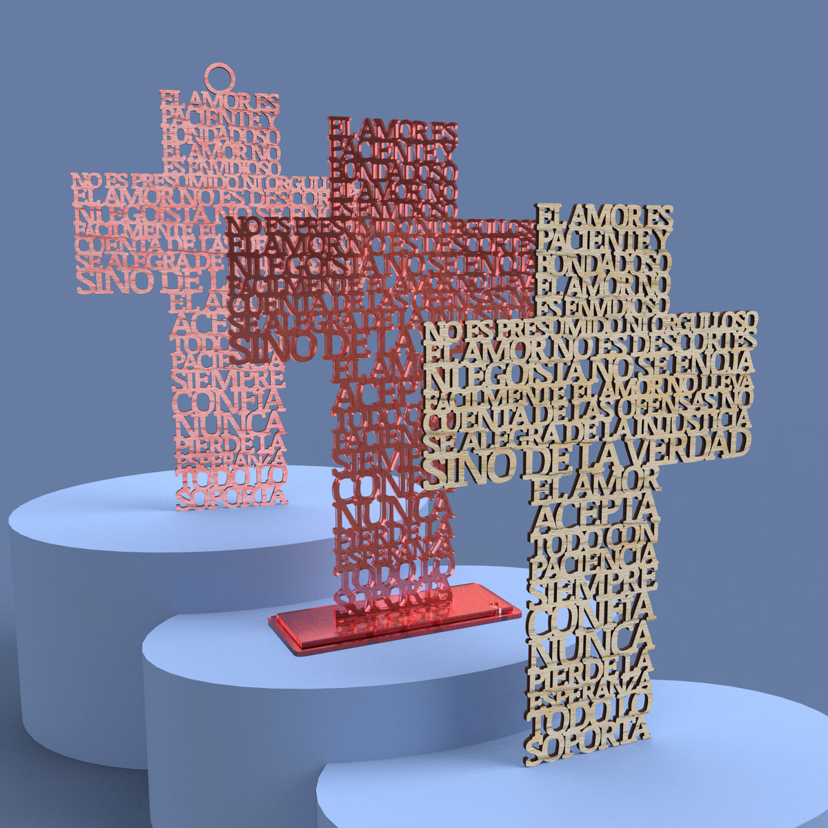 Cruz El Amor es Paciente -Laser Cut File - The X Laser Files