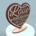 Heart Corinthians 13:7 -Laser Cut File - The X Laser Files