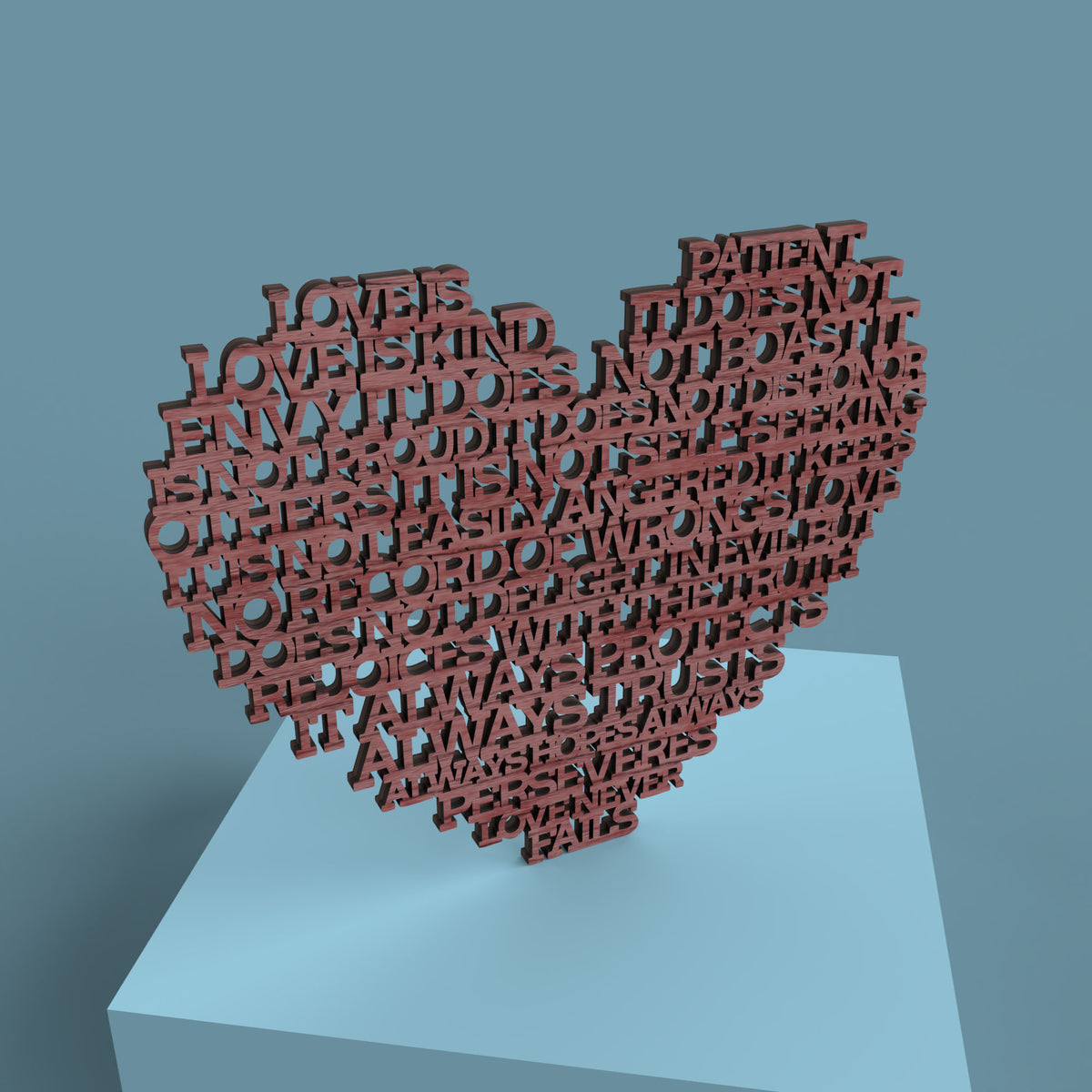 Love is Patient (Corinthians 13:4) Heart