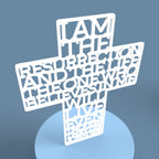 John 11:25 I am the resurrection Cross