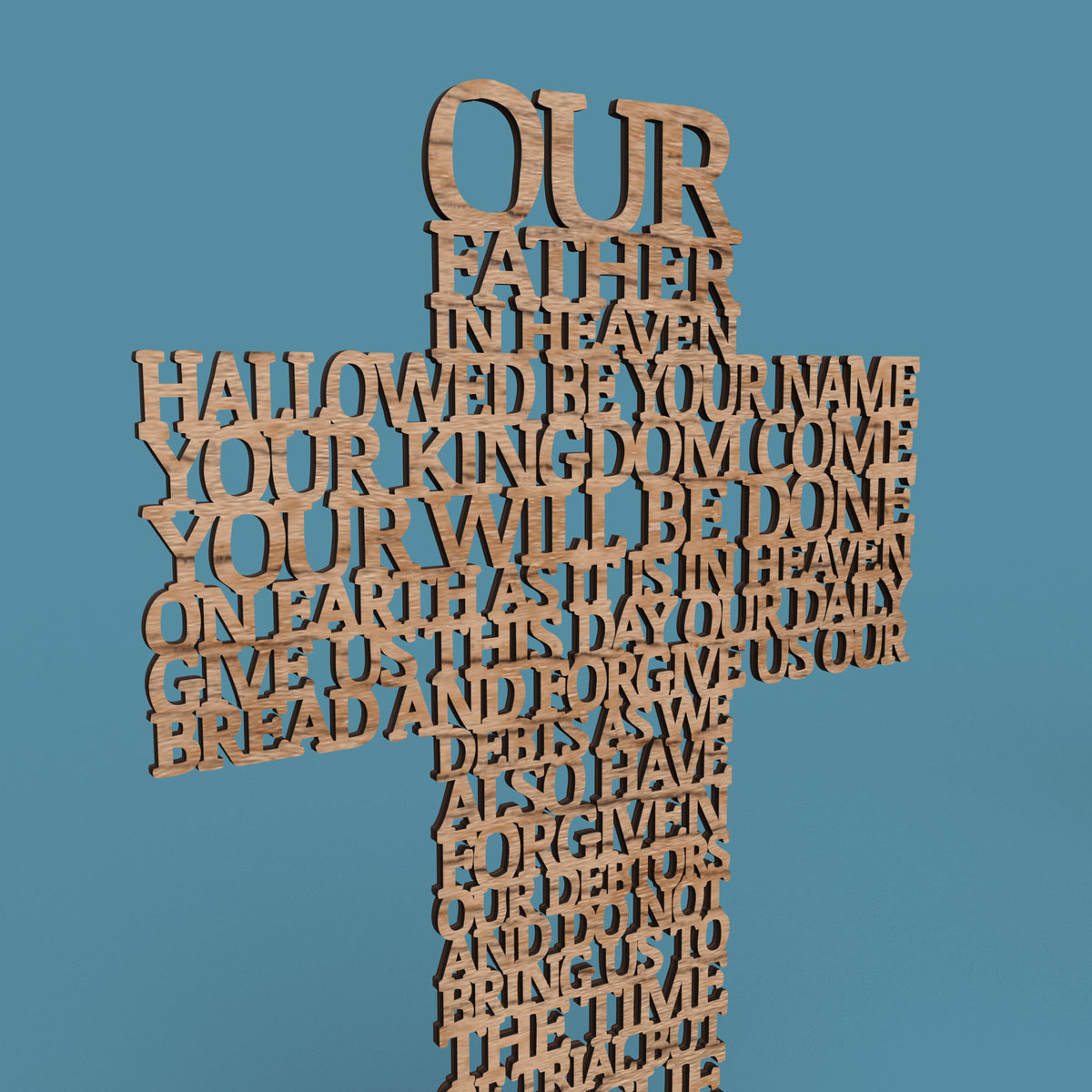 Lord's Prayer (Our Father) Cross Modern Version