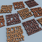 Manifest Coasters -Laser Cut File - The X Laser Files