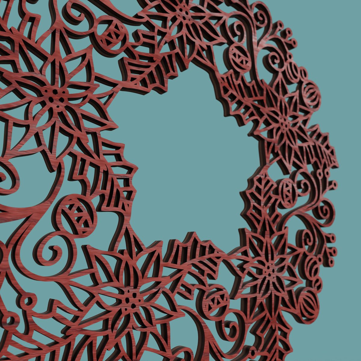 Poinsettia Christmas Wreath