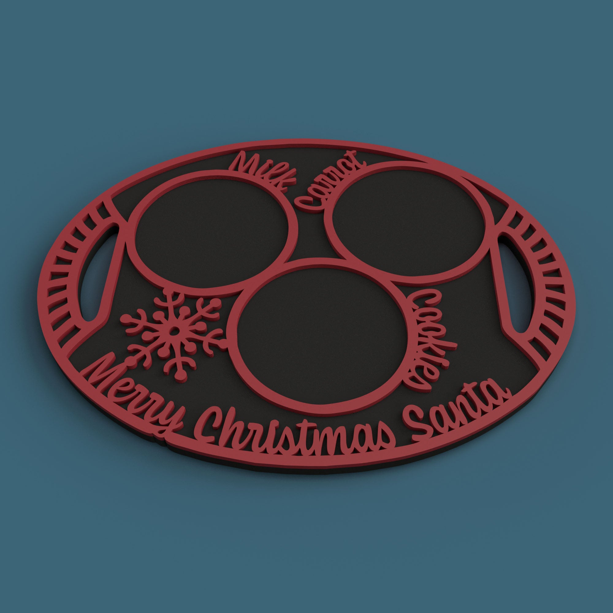 Merry Christmas Santa Cookies Tray