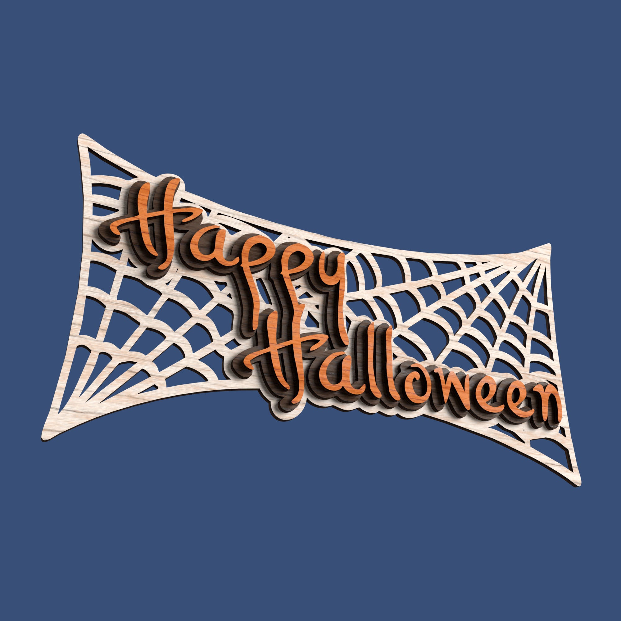 Happy Halloween Sign -Laser Cut File - The X Laser Files